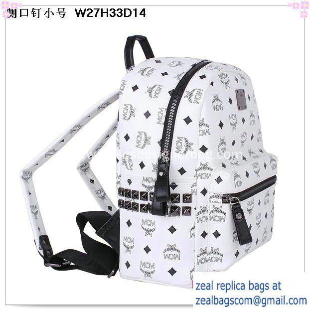 High Quality Replica Hot Sale MCM Small Stark Backpack MC2446S White - Click Image to Close